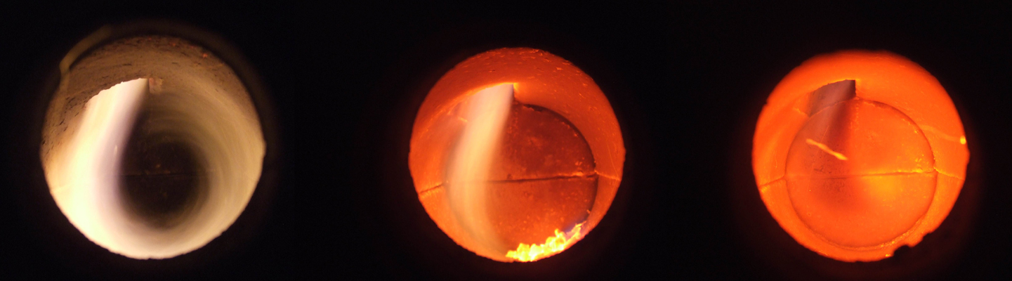 wood boiler flame succession