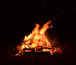 wood boiler fire