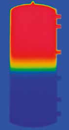 hot water thermal storage tank heat graph