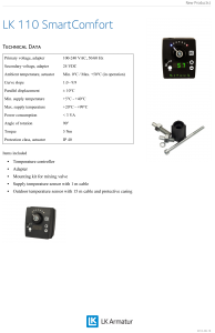 LK Armature Smart Comfort Temperature Controller